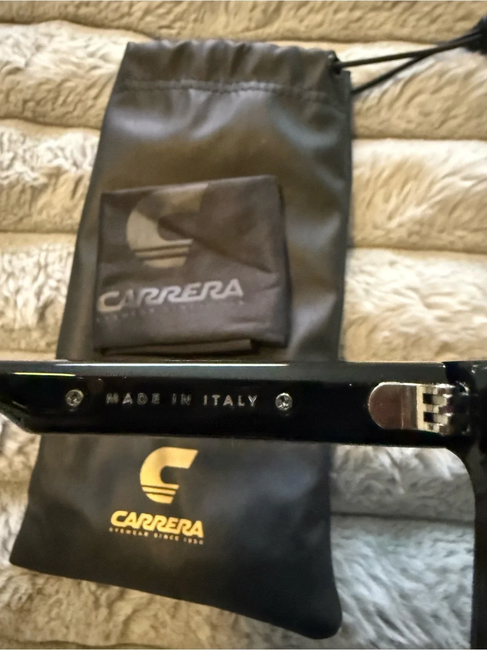 Carrera Men’s Black Square Polarized Sunglasses